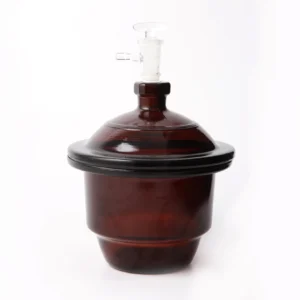 HuaouLabware 1355 amber vacuum desiccator with porcelain plate