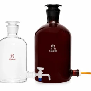 HuaouLabware 1422 aspirator bottle with glass stopper and stopcock