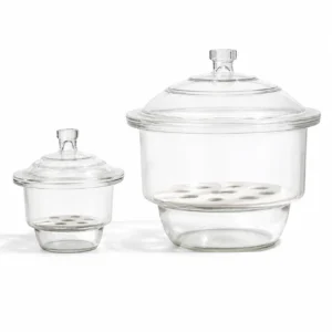 HuaouLabware 1351 clear glass desiccator with porcelain plate