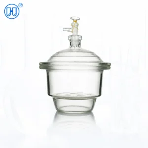 HuaouLabware 1354 clear vacuum desiccator with porcelain plate