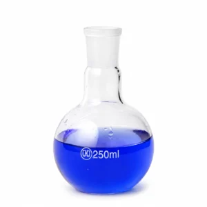 HuaouLabware 5007 flat bottom boiling flask with short neck and standard ground joint
