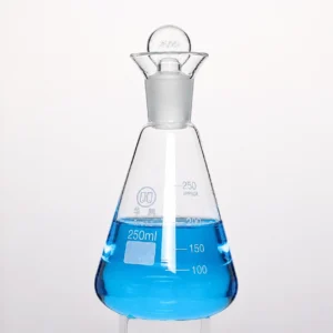 HuaouLabware 1123 iodine determination flask with ground glass stopper