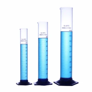 HuaouLabware 1601HP measuring cylinders with plastic hexagonal bases