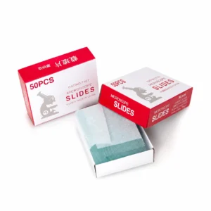 HuaouLabware 7101 ground edge microscope slides with storage box