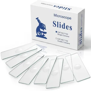 HuaouLabware 7103 single concave microscope slides with ground edges
