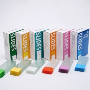 HuaouLabware 7109 color frosted microscope slides with ground edges