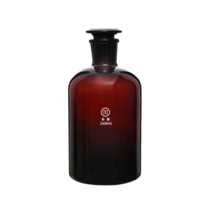 HuaouLabware 1402 narrow mouth amber glass reagent bottle
